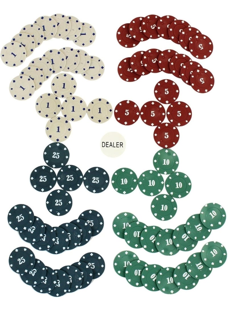 BJM Poker Set with Metal Box, 100 Chips +2 Decks of Cards+Dealer Token - Image 3