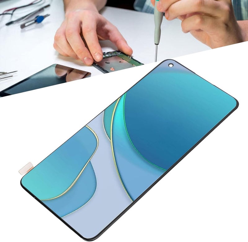 تصميم مدروس متعدد CCYLEZ لتجميع شاشة اللمس الرقمية LCD، مقاس 6.55 بوصة مع مجموعة أدوات الإصلاح، متوافق مع 8T 5G، 8T + KB2001 KB2000 KB2003 KB2005، X7 Pro سهل النقل والتحريك - Image 2