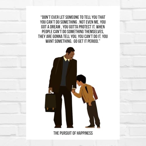 GRAY WALL Good Hope Hollywood Movie Pursuit Of Happiness Motivational Quote Poster 12x18 inch For Room Office Home wall Decoration Bedroom Hotel Living Gift Painting sticker wallpaper Boys Hostel. - Image 1