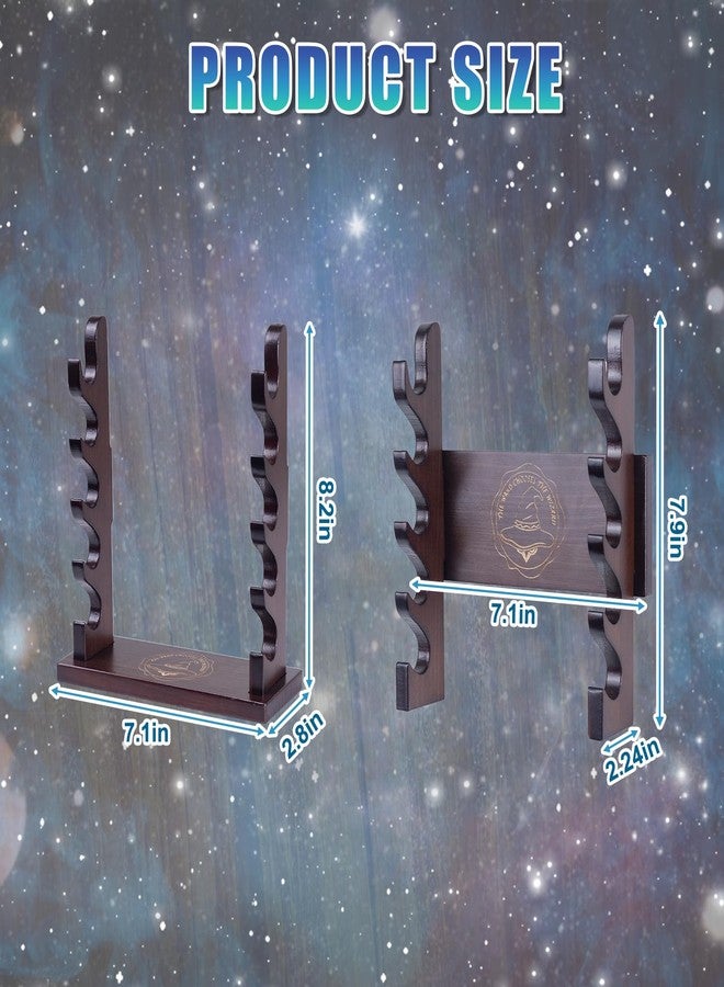 DigNew 5 Tiered Wand Holder,Wood Wand Display Stand,Wall Mount and Desktop,Suitable for Wand Enthusiasts or Collectors to Display in The Living Room,Bedroom or Office - Image 4