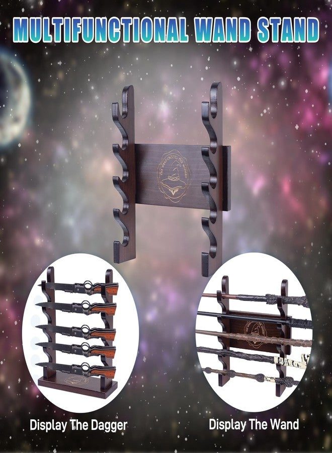 DigNew 5 Tiered Wand Holder,Wood Wand Display Stand,Wall Mount and Desktop,Suitable for Wand Enthusiasts or Collectors to Display in The Living Room,Bedroom or Office - Image 5