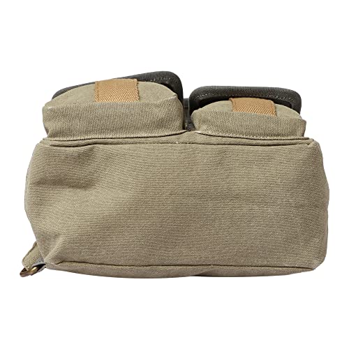 Mona B Canvas Sling Crossbody Bag with Stylish Design for Men and Women - Stone - Image 4