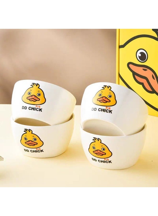 DD Set of 4 bowls with a flat plate - Image 2