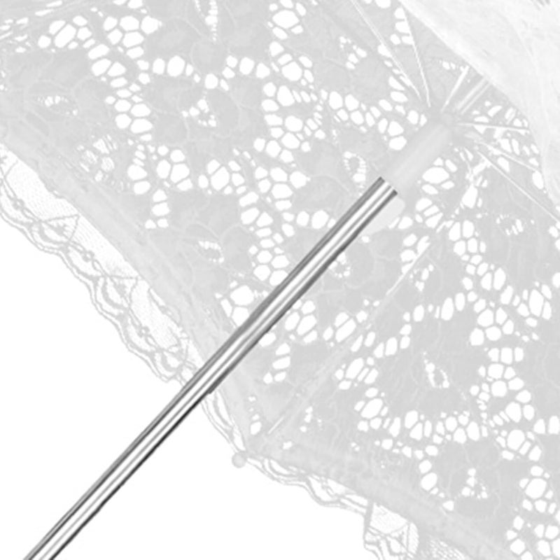 Keenso Embroidery Lace Mini Decorative Umbrella for Children's Stage Performance White 16.5x19.3in:, Photo Props, Masquerades - Image 5