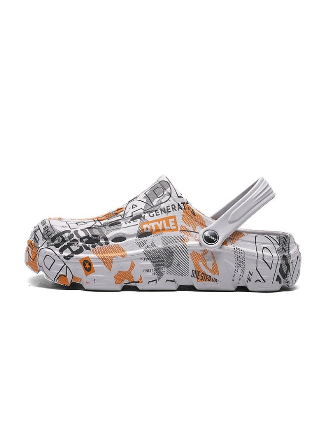 NIBEMINENT Men's Summer  Outdoor Beach Sandals with Hole Shoes, Dual purpose Anti slip and Wear Resistant Soft Sole Wrapped Head  - Image 1