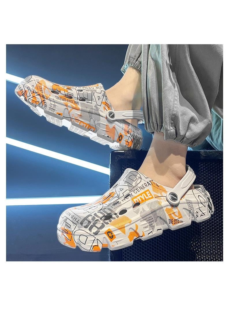 NIBEMINENT Men's Summer  Outdoor Beach Sandals with Hole Shoes, Dual purpose Anti slip and Wear Resistant Soft Sole Wrapped Head  - Image 3