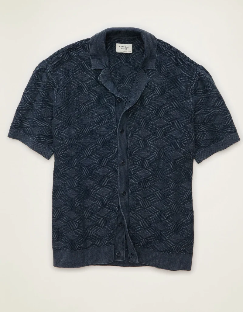 American Eagle  AE Garment-Washed Sweater Polo for Men | Best Price UAE