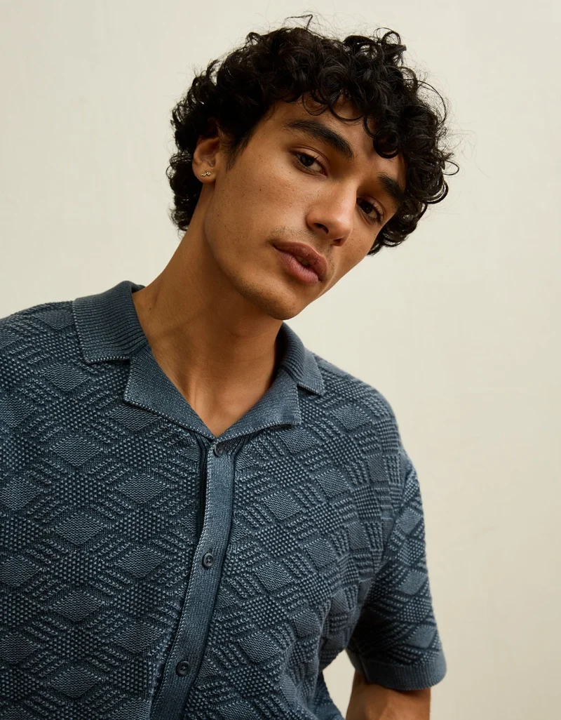 American Eagle  AE Garment-Washed Sweater Polo for Men | Best Price UAE
