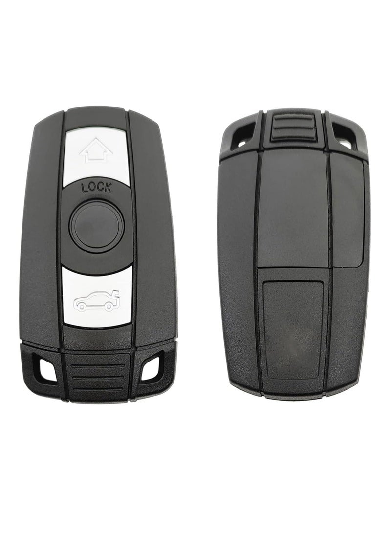 Rubik 3 Buttons Replacement Uncut Key Shell Case for BMW 1 3 5 6 Series 325i 328i 335i E70 E82 E88 E89 E60 E90 E91 E92 E93 X1 X3 X5 X6 Z4, Keyless Entry Car Remote Control Fob Cover (Style A)  - Image 1