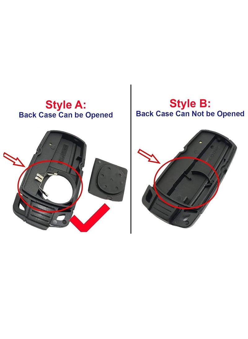 Rubik 3 Buttons Replacement Uncut Key Shell Case for BMW 1 3 5 6 Series 325i 328i 335i E70 E82 E88 E89 E60 E90 E91 E92 E93 X1 X3 X5 X6 Z4, Keyless Entry Car Remote Control Fob Cover (Style A)  - Image 2