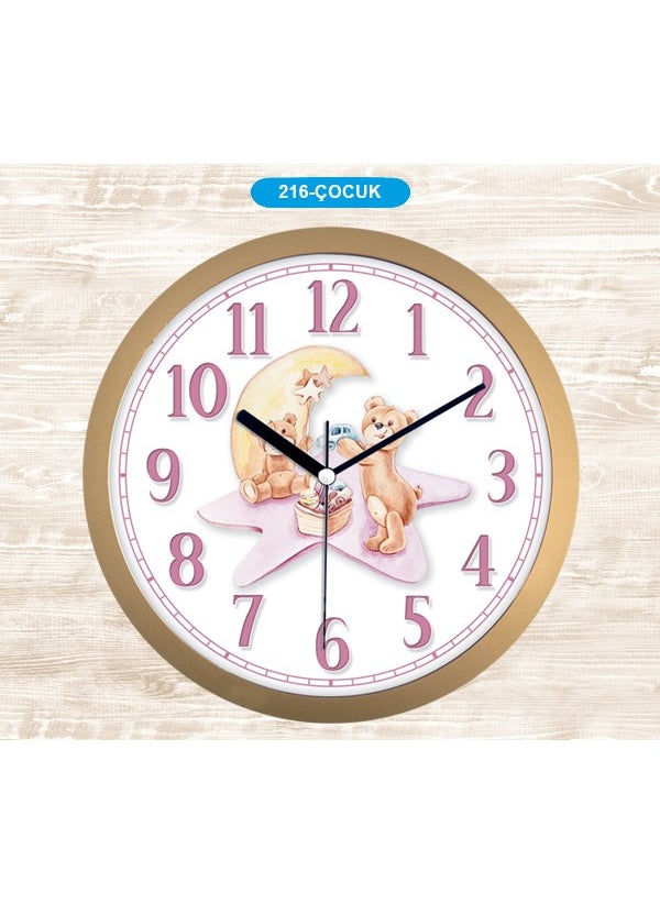 Galaxy 216-C Wall Clock 30 cm Teddy Bear 