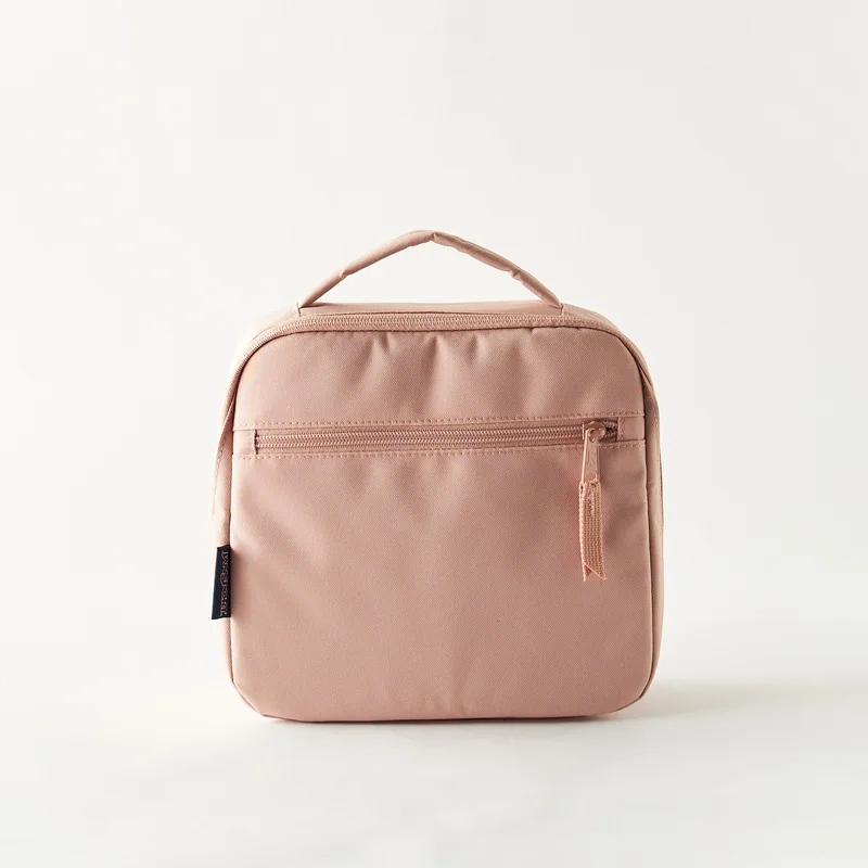 JANSPORT Lunch Break - Lunch/Cooler Bag-Misty Rose-Zipper (100% Polyester) Red \ 22X23.5X8