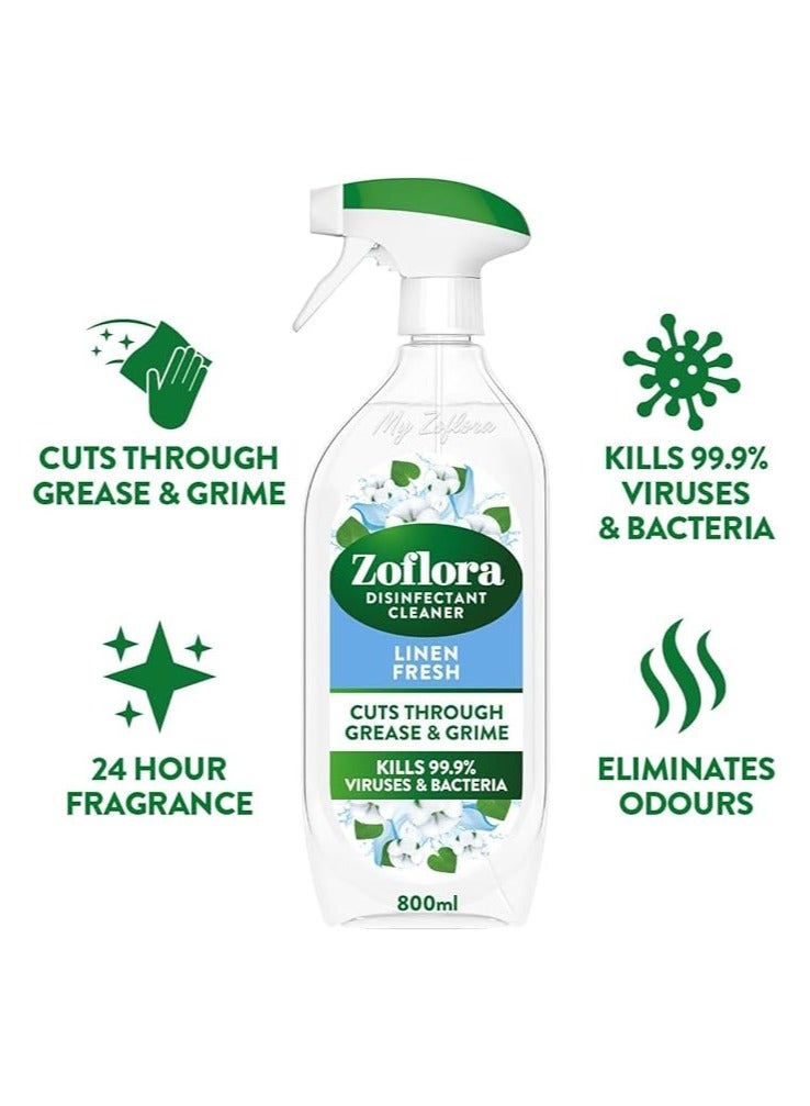 زوفلورا مطهر متعدد الاغراض برائحة زهرة الكتان المنعش 800 مل - Image 2