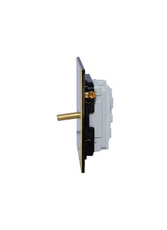 Donmarco 1 Gang Intermediate Switch – Plain Toggle – Stainless Steel Panel, Modern & Durable, Fire-Resistant Electric Switch, 15-Year Warranty, Wall Switch for Home and Office (Brushed Natural Brass)  - Image 4