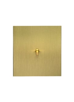 Donmarco 1 Gang Intermediate Switch – Plain Toggle – Stainless Steel Panel, Modern & Durable, Fire-Resistant Electric Switch, 15-Year Warranty, Wall Switch for Home and Office (Brushed Natural Brass)  - Image 1