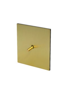 Donmarco 1 Gang Intermediate Switch – Plain Toggle – Stainless Steel Panel, Modern & Durable, Fire-Resistant Electric Switch, 15-Year Warranty, Wall Switch for Home and Office (Brushed Natural Brass)  - Image 3
