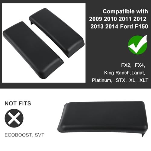 OKPARZ Replacement for Front Bumper Guard Pad Cap Inserts End Cover 2009-2014 F150 F-150 9L3Z17E810B Left Driver & Right Passenger Side - Image 2
