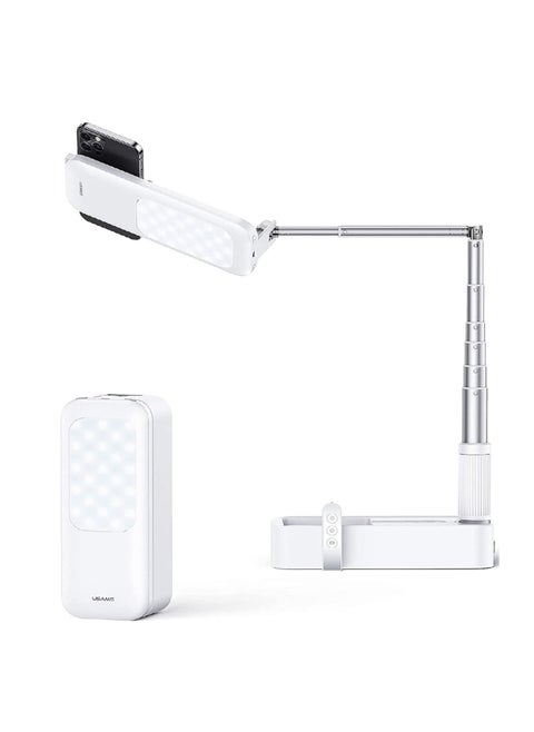 Selfie Ring Light Portable Mini LED Desk Ringlight 3200-5500K with 1000mah Battery for Live Stream Make Up YouTube TikTok Dimmable LED Camera Ring Light for iPhone & Android Phone