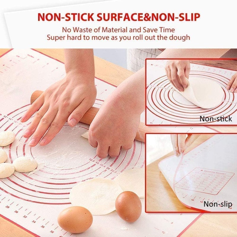 LOGAN INFOTECH Silicone Pastry Mat with Measurements Large 60Cm X 40Cm Baking Mat Counter Mat Oven Liner Pie Crust Mat NonStick Dough mat Pastry Mat Fondant Mat - Image 5