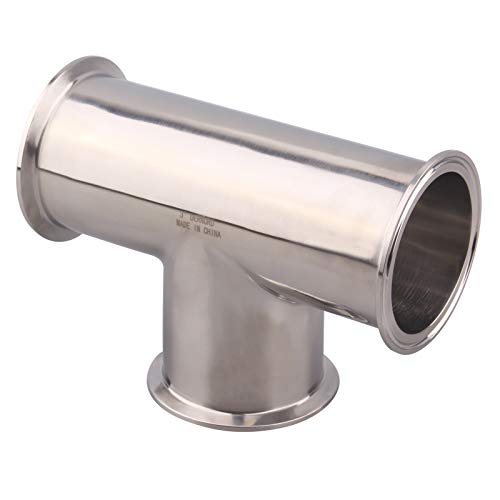 DERNORD Clamp Tee 3 Way Stainless Steel 304 Sanitary Fitting Fits 3" Ferrule Tri-clamp (Pipe OD 91mm) - Image 5
