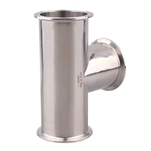 DERNORD Clamp Tee 3 Way Stainless Steel 304 Sanitary Fitting Fits 3" Ferrule Tri-clamp (Pipe OD 91mm) - Image 1