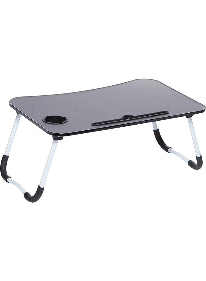 Foldable Laptop Table with iPad Holder & Cup Slot – Adjustable Anti-Slip Legs Lap Desk for Study, Work, Reading, Eating, and Camping - Image 5