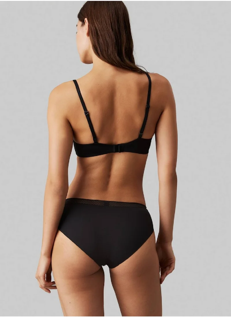 CALVIN KLEIN Women's Wireless Push-Up Bra - Seductive Comfort - Polyamide, Black