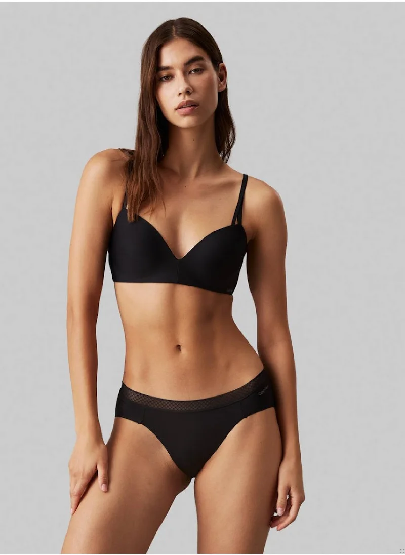 CALVIN KLEIN Women's Wireless Push-Up Bra - Seductive Comfort - Polyamide, Black