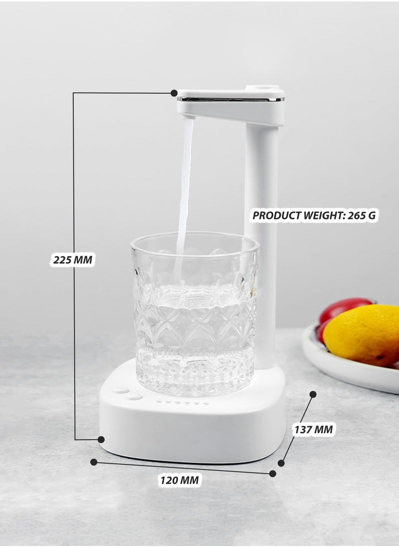Toshionics Mini Smart Tabletop Water Pump Dispenser Portable Rechargeable One-Button Operation 1800mAh Battery Indoor and Outdoor Use for Home Kitchen Office Camping and Bedside Hydration Machine  - Image 3