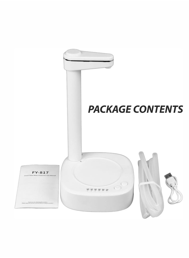 Toshionics Mini Smart Tabletop Water Pump Dispenser Portable Rechargeable One-Button Operation 1800mAh Battery Indoor and Outdoor Use for Home Kitchen Office Camping and Bedside Hydration Machine  - Image 5
