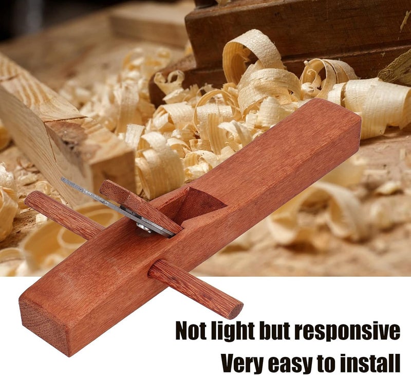 Sorandy Woodworking Plane, Hand Planer, Woodcraft Tool, with Teak Body & Manganese Steel 7.2in Cutter Head for Wood Planing Trimming DIY Carpentry (400) - Image 4