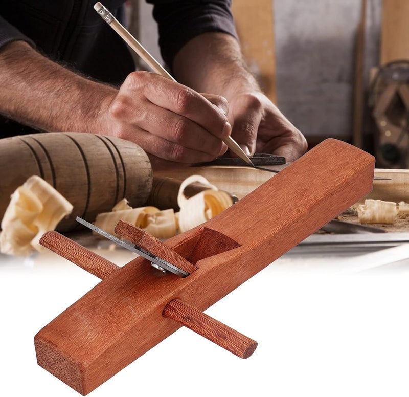 Sorandy Woodworking Plane, Hand Planer, Woodcraft Tool, with Teak Body & Manganese Steel 7.2in Cutter Head for Wood Planing Trimming DIY Carpentry (400) - Image 3