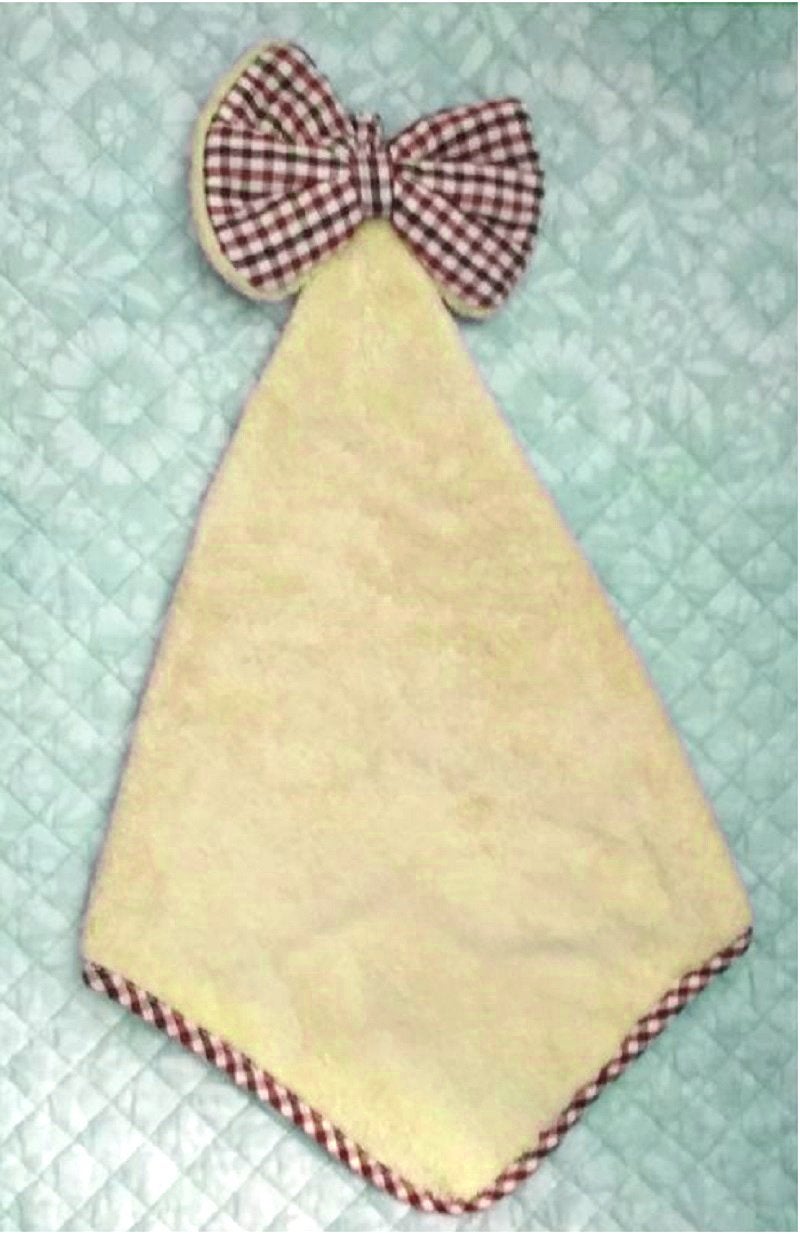 Magnusdeal Cartoon Hanging Hand Towel for Home Kitchen Bathroom Office Microfiber Absorbent Cute Cartoon Expression Hand Towel for Kitchen and Bathroom (1 Pc) (Tie, Beige) - Image 2