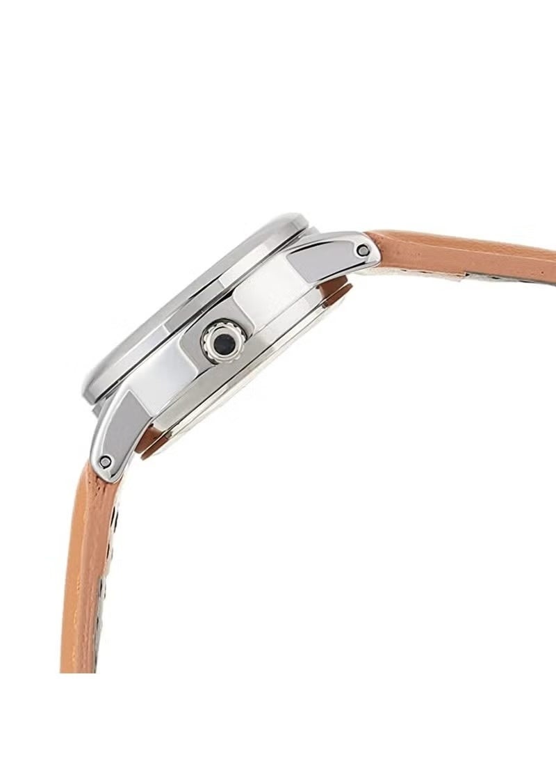 CASIO Analog Women’s Watch LTP‑V002L‑7B3UDF, 25 mm Silver Dial, Stainless Steel Case, Brown Leather Band, Water Resistant - Image 4