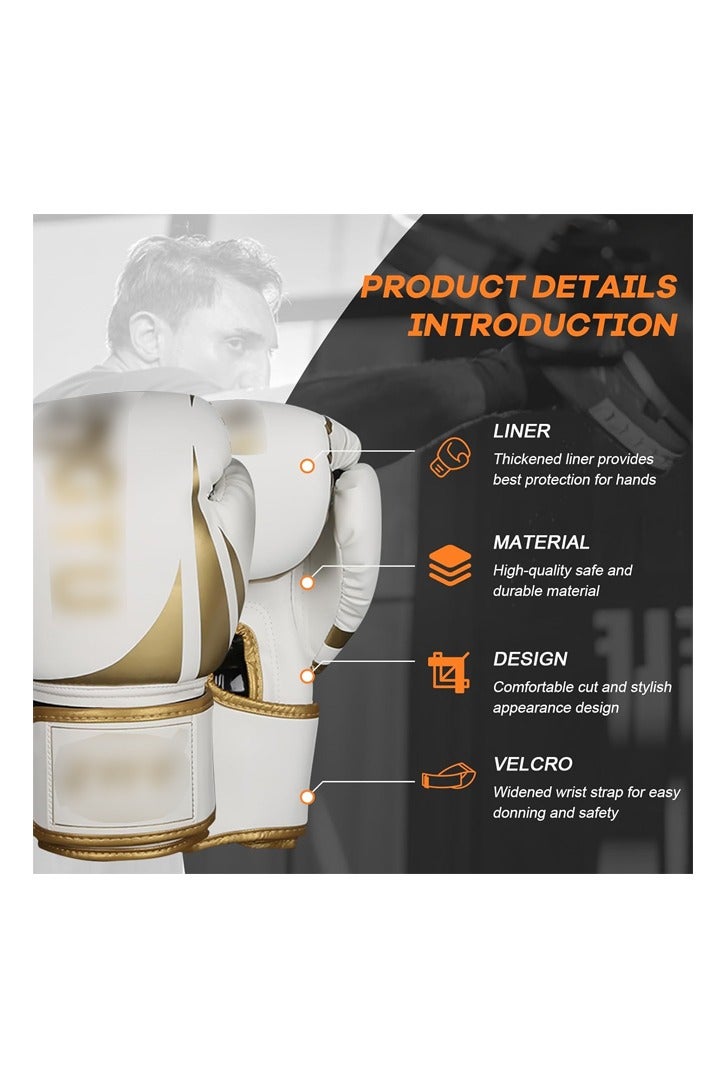 DUNISO Adult Boxing Gloves,Boxing Training Gloves,Professional Shockproof Leather Training Gloves，for Boxing Kickboxing Mixed Martial Arts Muay Thai MMA Heavy Bag Training，10oz - Image 4