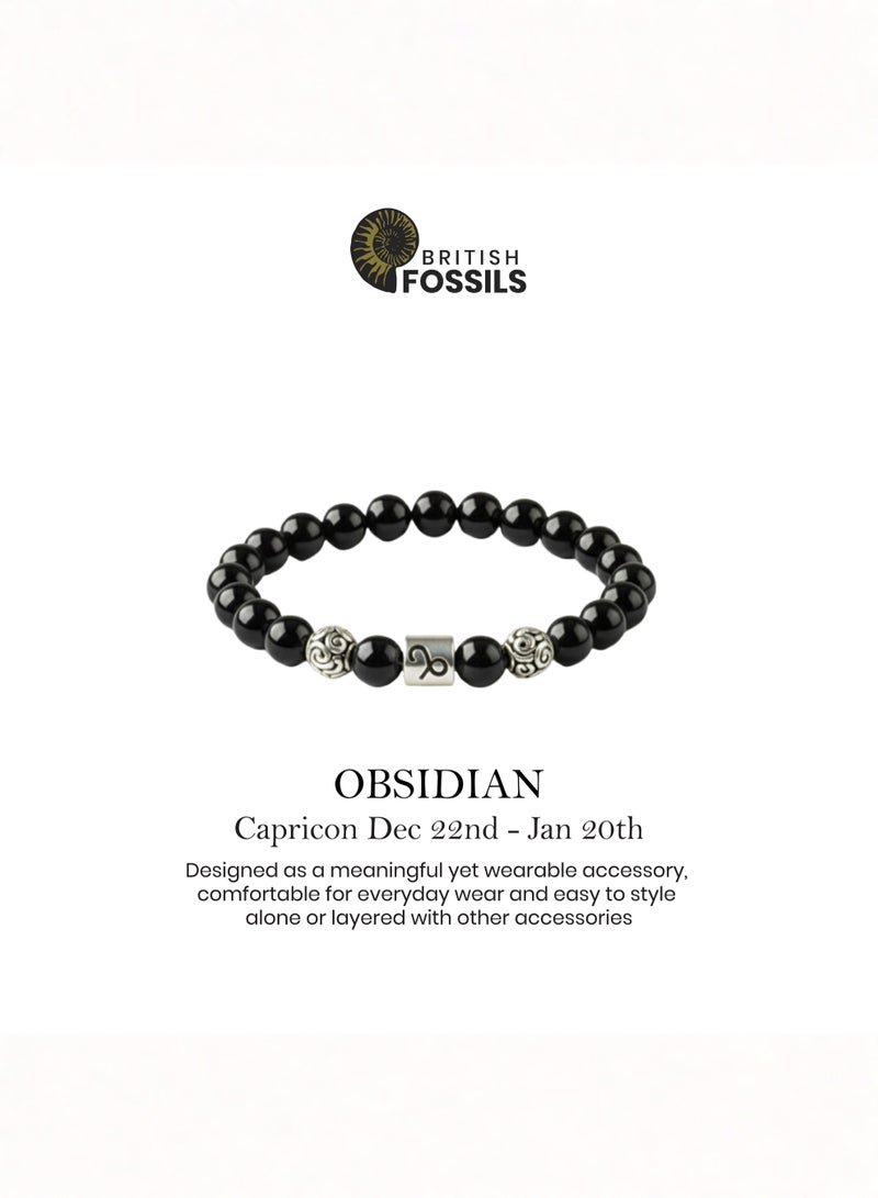 British Fossils Zodiac B/Let Capricorn - Obsidian - Image 4