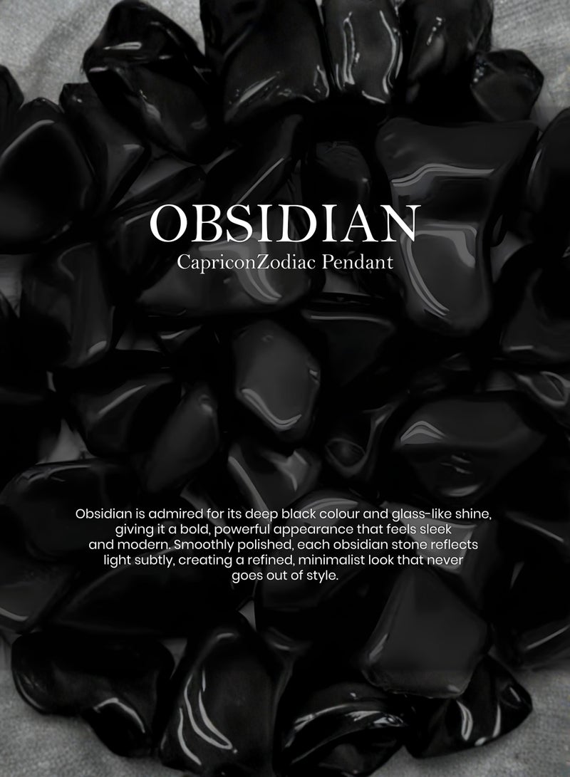British Fossils Zodiac B/Let Capricorn - Obsidian - Image 2