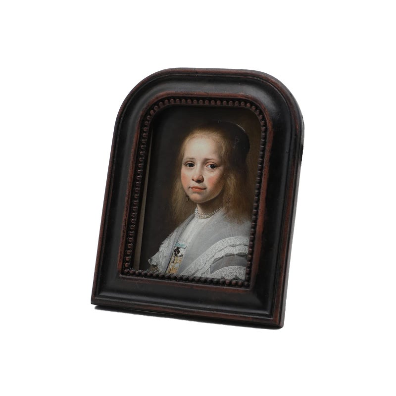 YULINK 2.5x3.5 Vintage Picture Frame, Small Ornate Antique Brown Wallet Size Photo Frame, for Tabletop and Wall Display, Decorative Retro Home Decor, Mini Gallery Wall Art - Image 5