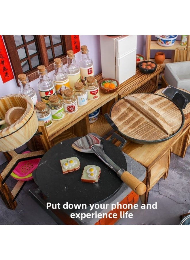 Mini Kitchenette Real Cooking Suit Net Red Children Play House Real Cooking Full Set Of Kitchenware Real Version Can Eat And Play-Color:Upgraded Large Pot And Stove [package 1❤30-piece Set] 4-piece Protective Set✓♡♡