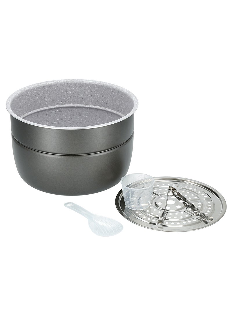 ألبرتو قدر ضغط كهربائي 1600 واط 12 لتر فضي وأسود - Image 3