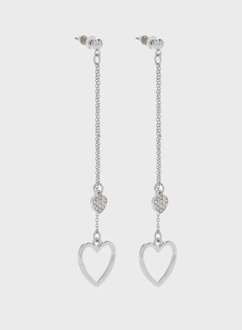 FOREVER 21 Heart Shape Drop Earrings