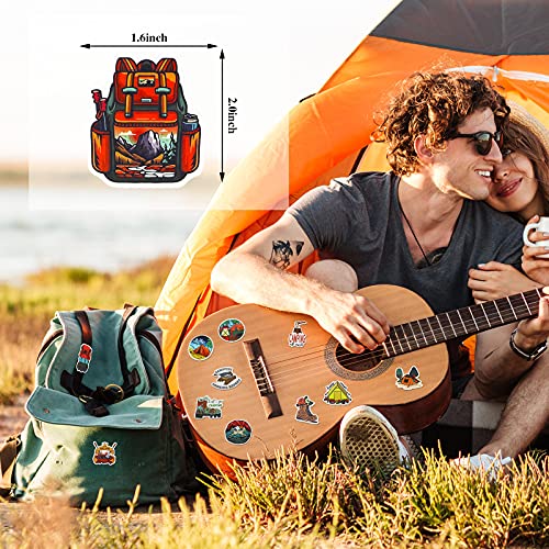 Zonon 200 Pieces Vinyl Waterproof Wilderness Nature Stickers Hiking Camping Travel Decals for Water Bottles, Phone, Computer, Luggage, Guitar, Adults Teens Girls (Adventure Style) - Image 2