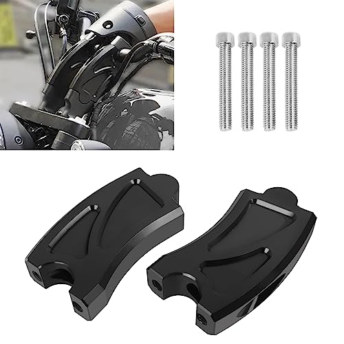 BAIONE Worldmotop Motorcycle Handlebar Risers Clamp CNC Handle Bar Mount Clamps Black Riser Inserts Replacement for Honda Rebel CMX500 CMX300 CMX 300 500 2017 2018 2019 2020 2021 2022 - Image 4