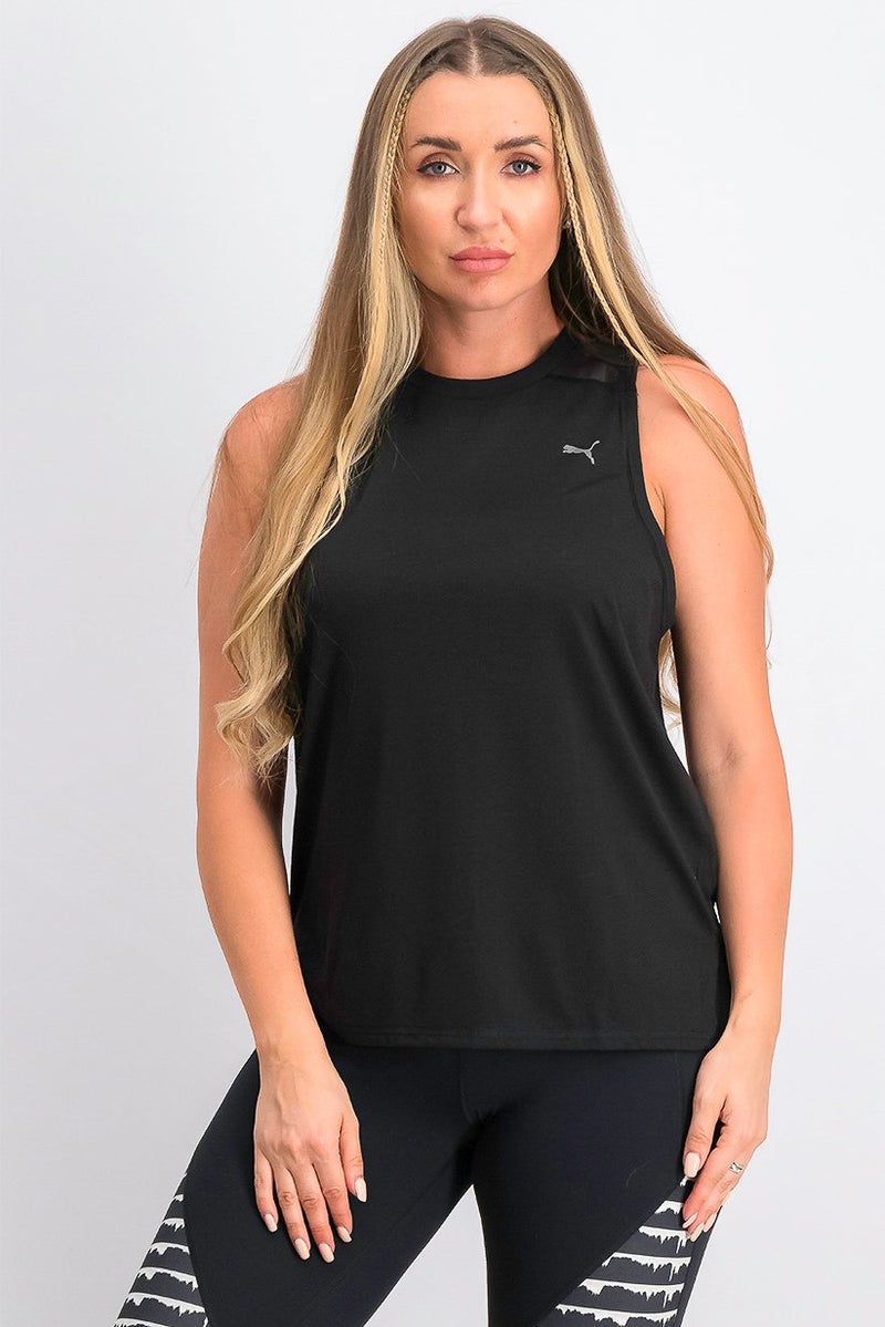 PUMA Women Train Mesh Panel Tank, Black - Image 1