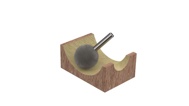 Kutzall Extreme Sphere Rotary Burr, 1⁄8" Shaft, Very Coarse - Wood Carving Bit for Dremel, Foredom, DeWalt, Milwaukee Tools. Abrasive Tungsten Carbide, 1⁄4" (6.3mm) Head Diameter, SX-14-EC - Image 4