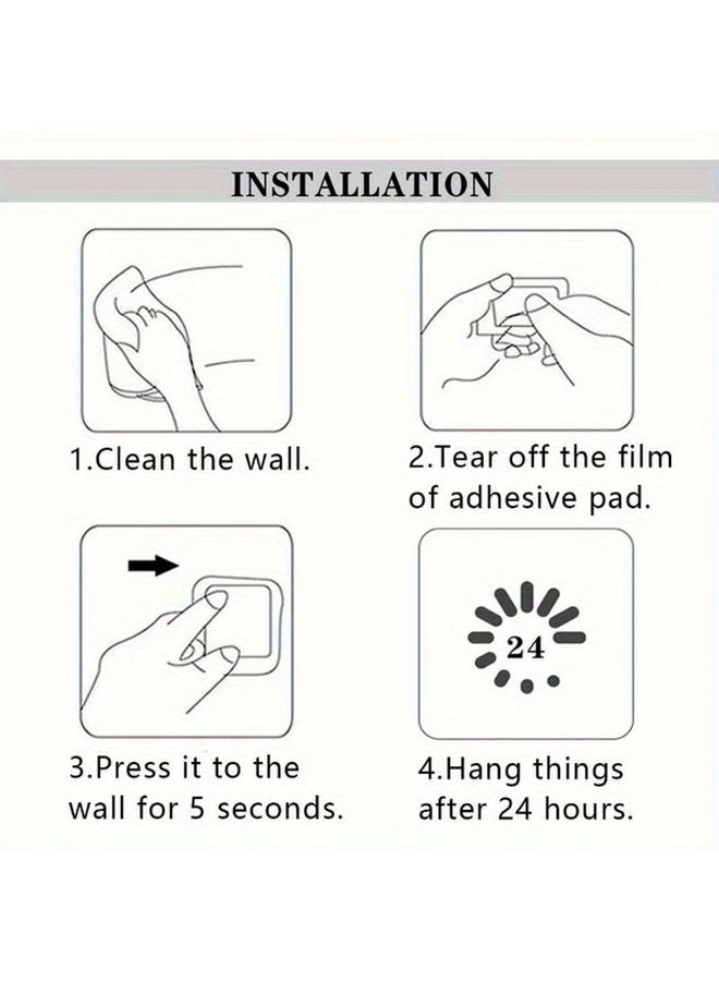 Silvery Stainless Steel Mop Broom Holder Wall Mounted Storage Rack With Hooks - Image 5