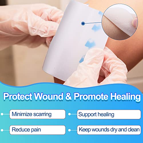 LotFancy 14 Patches Hydrocolloid Bandages 2x2 Ultra Thin Small Hydrocolloid Gel Wound Dressing Waterproof Adhesive Pad for Blister Bed Sore Burn Acne Pressure Ulcer Healing Care - Image 5
