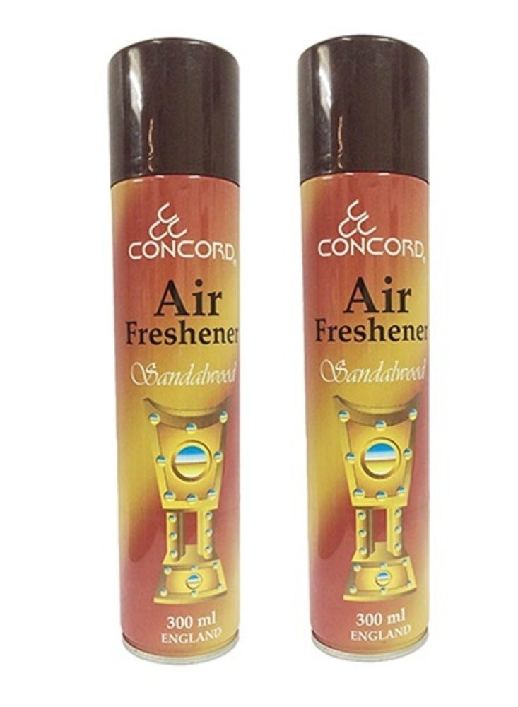 CONCORD Sandalwood Air Freshener Long Lasting Fragrance - 2 x 300 ml