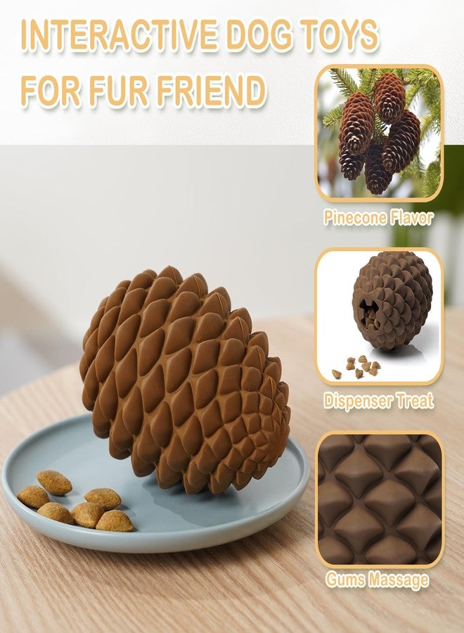 MITOCAPY Pine Cone Dog Chew Toys, Dog Puzzle Toys, Interactive Toys to Keep Them Busy, Treat Dispensing Pet Toys for Medium Large Size, Long Lasting Dogs Gifts - Image 3