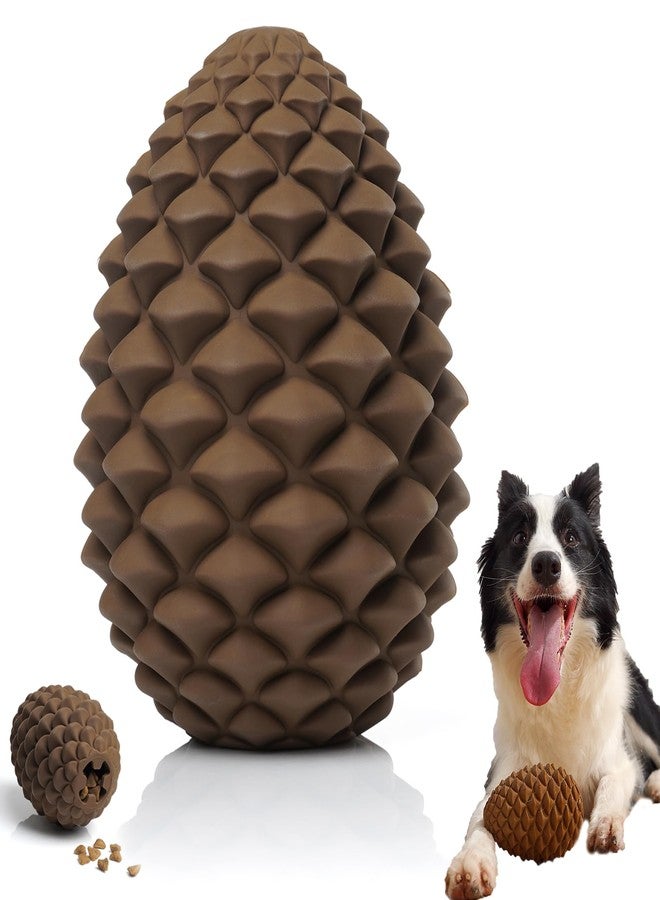 MITOCAPY Pine Cone Dog Chew Toys, Dog Puzzle Toys, Interactive Toys to Keep Them Busy, Treat Dispensing Pet Toys for Medium Large Size, Long Lasting Dogs Gifts - Image 1
